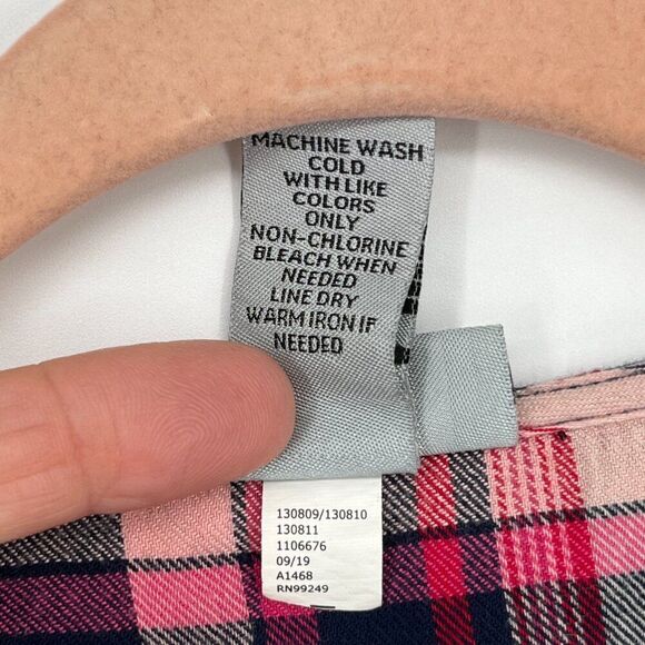 Catherines Womens Country Plaid Embroidered Top 3X Lightweight Western Cherry - Picture 5 of 5